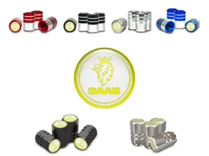 Saab Rim Valve Stem Caps for Motorcycle Sturdy Build